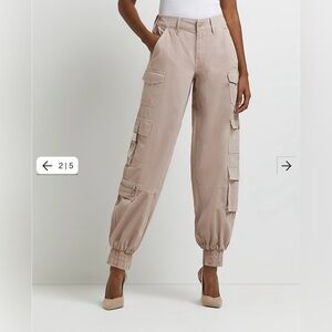 NWT River Island beige cargo pants (matching vest sold separately)